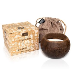 Kokosnuss-Duftkerze im Geschenkbeutel